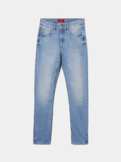 Calças de ganga slim fit de cinco bolsos|LION OF PORCHES Clearance