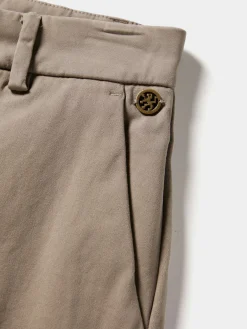 Calças de perna larga curtas em algodão|LION OF PORCHES Store