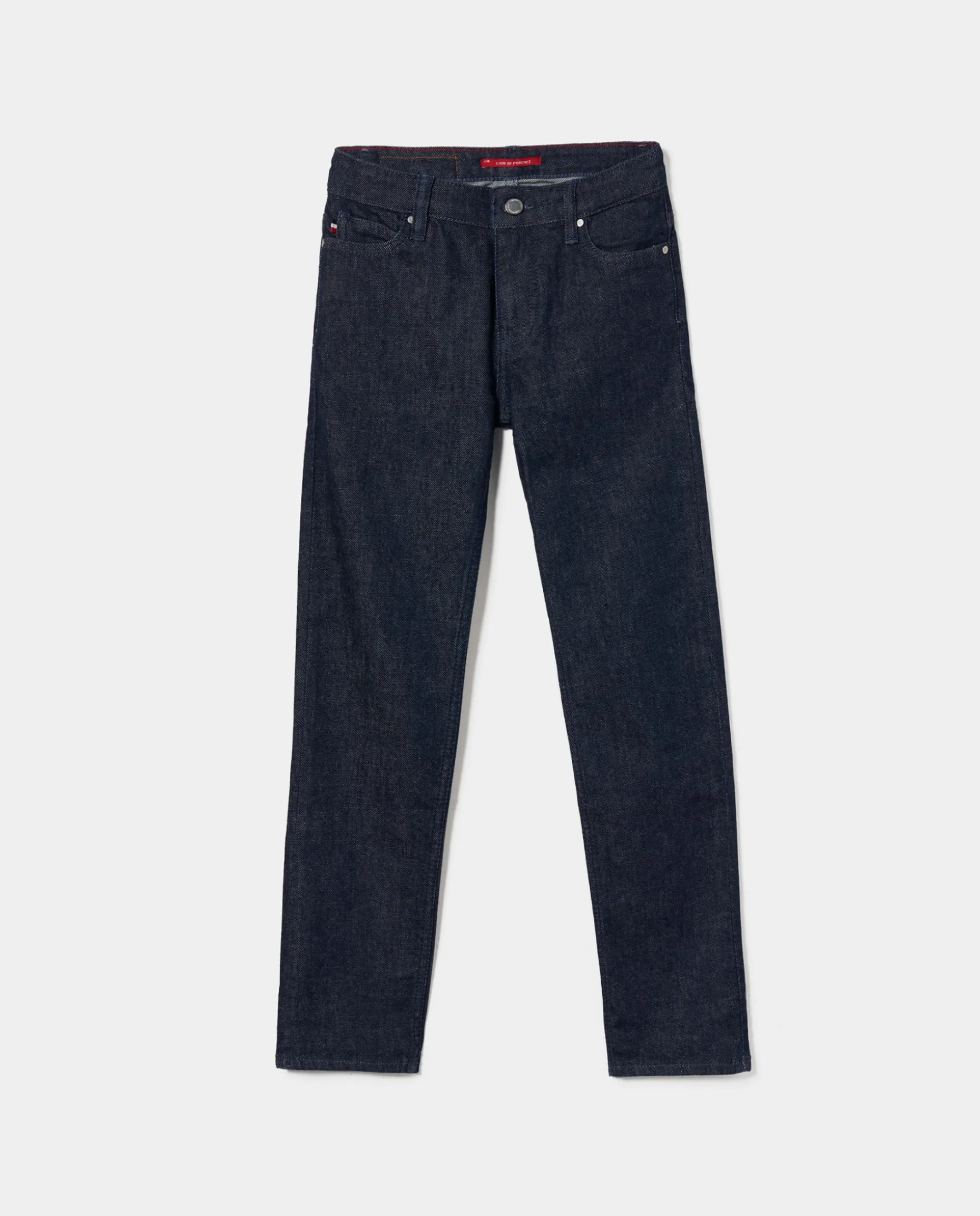 Calças denim lavagem escura|LION OF PORCHES Store