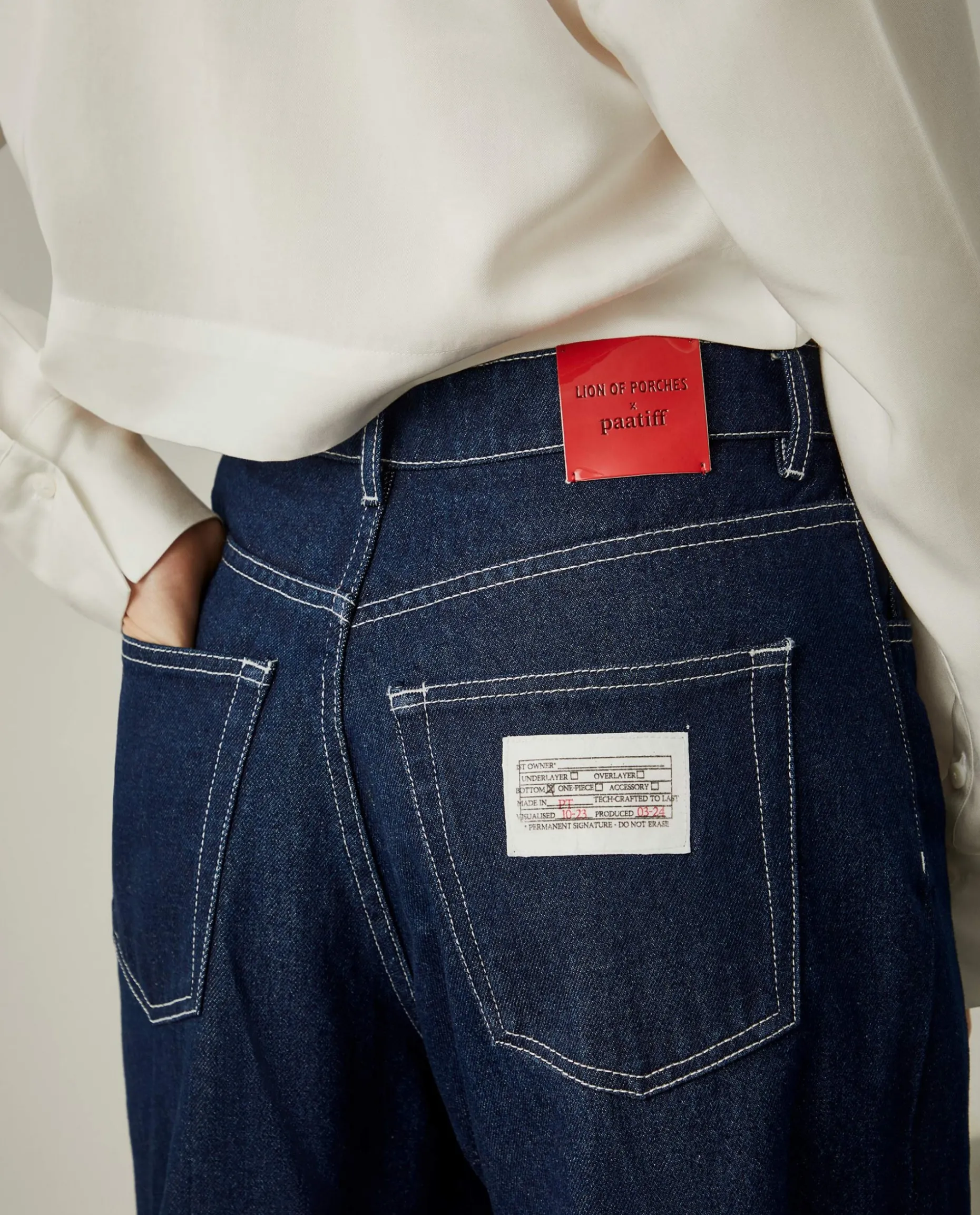 Calças denim x Paatiff|LION OF PORCHES Cheap