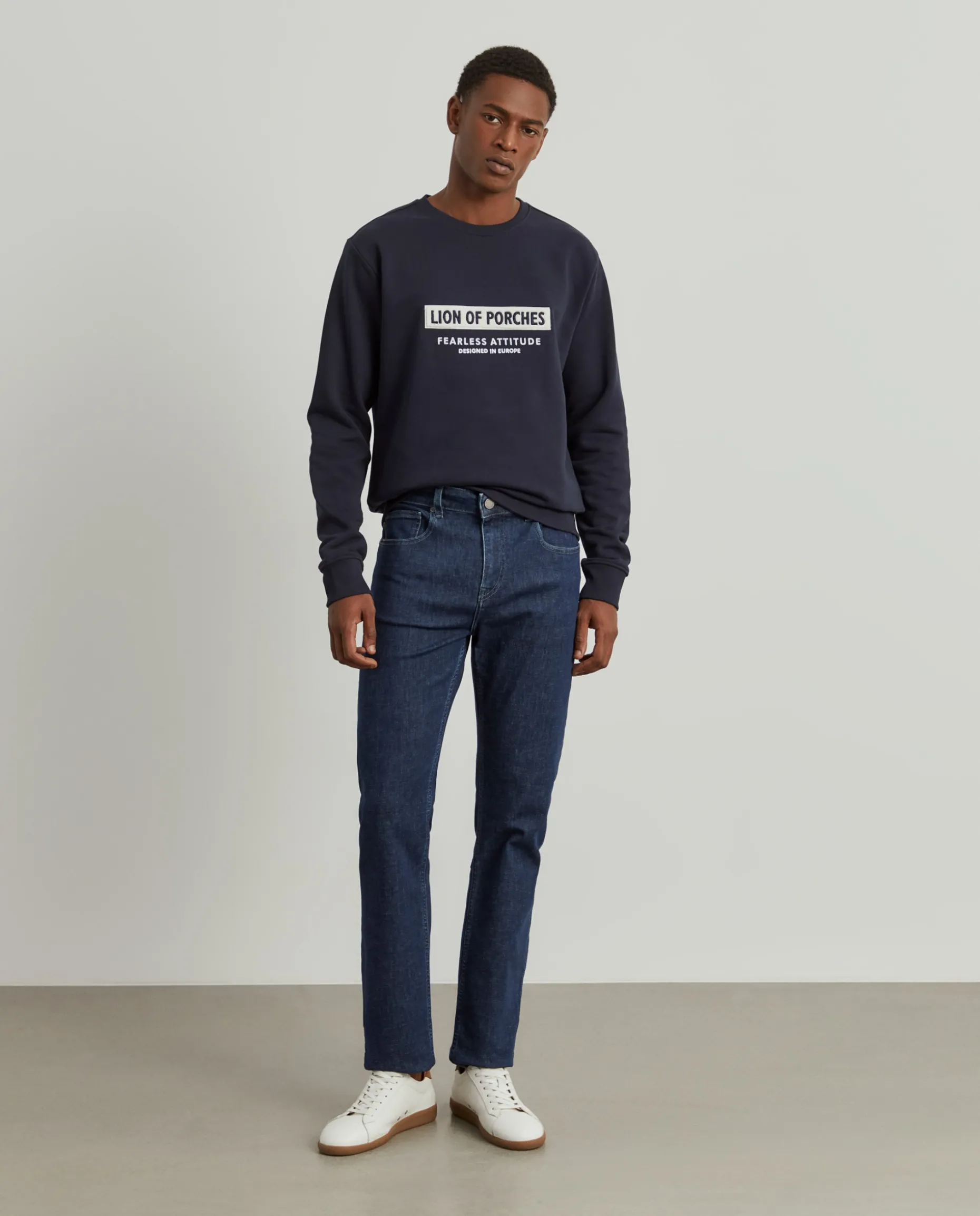 Calças denim regular fit|LION OF PORCHES Best Sale