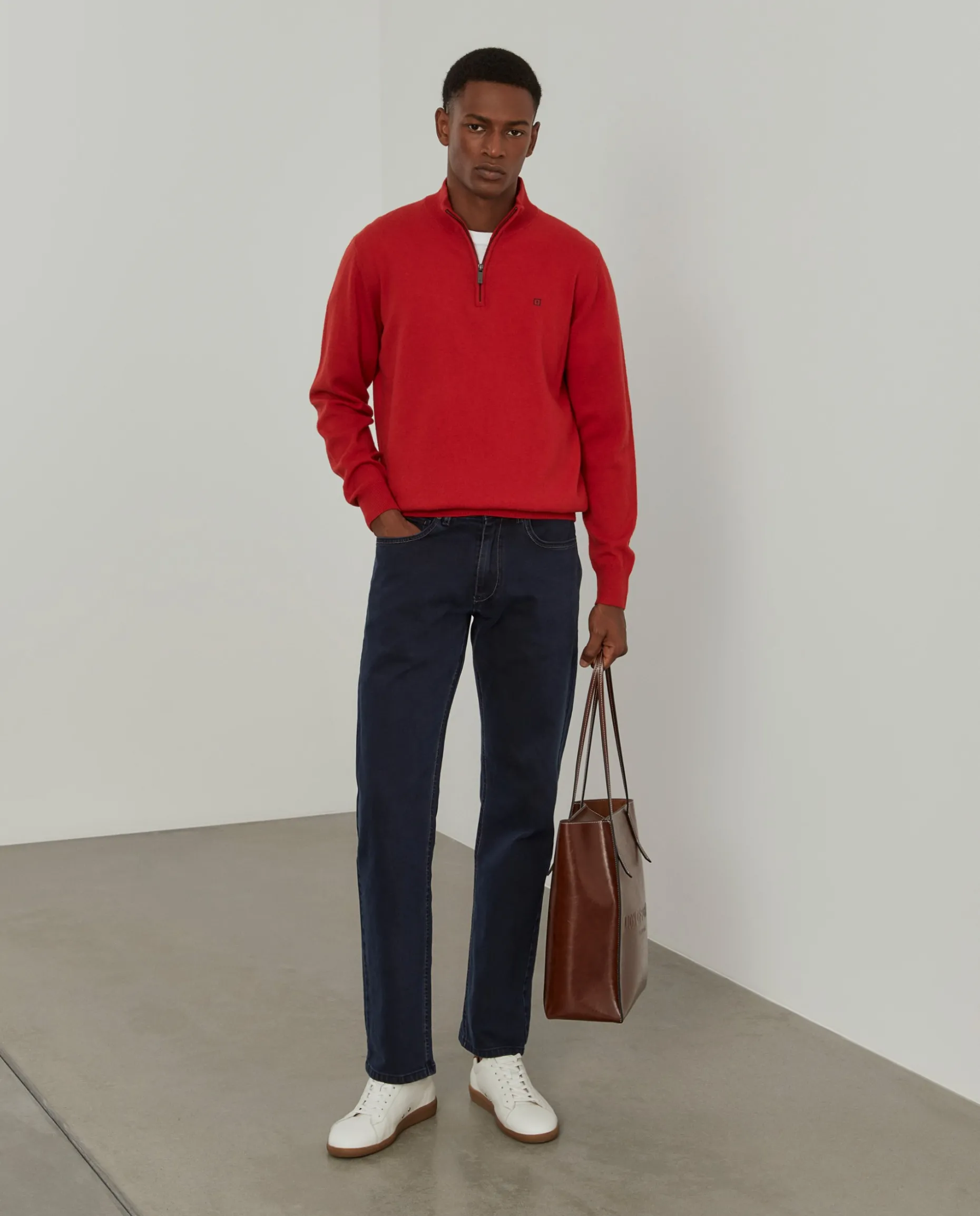 Calças denim regular fit|LION OF PORCHES Best