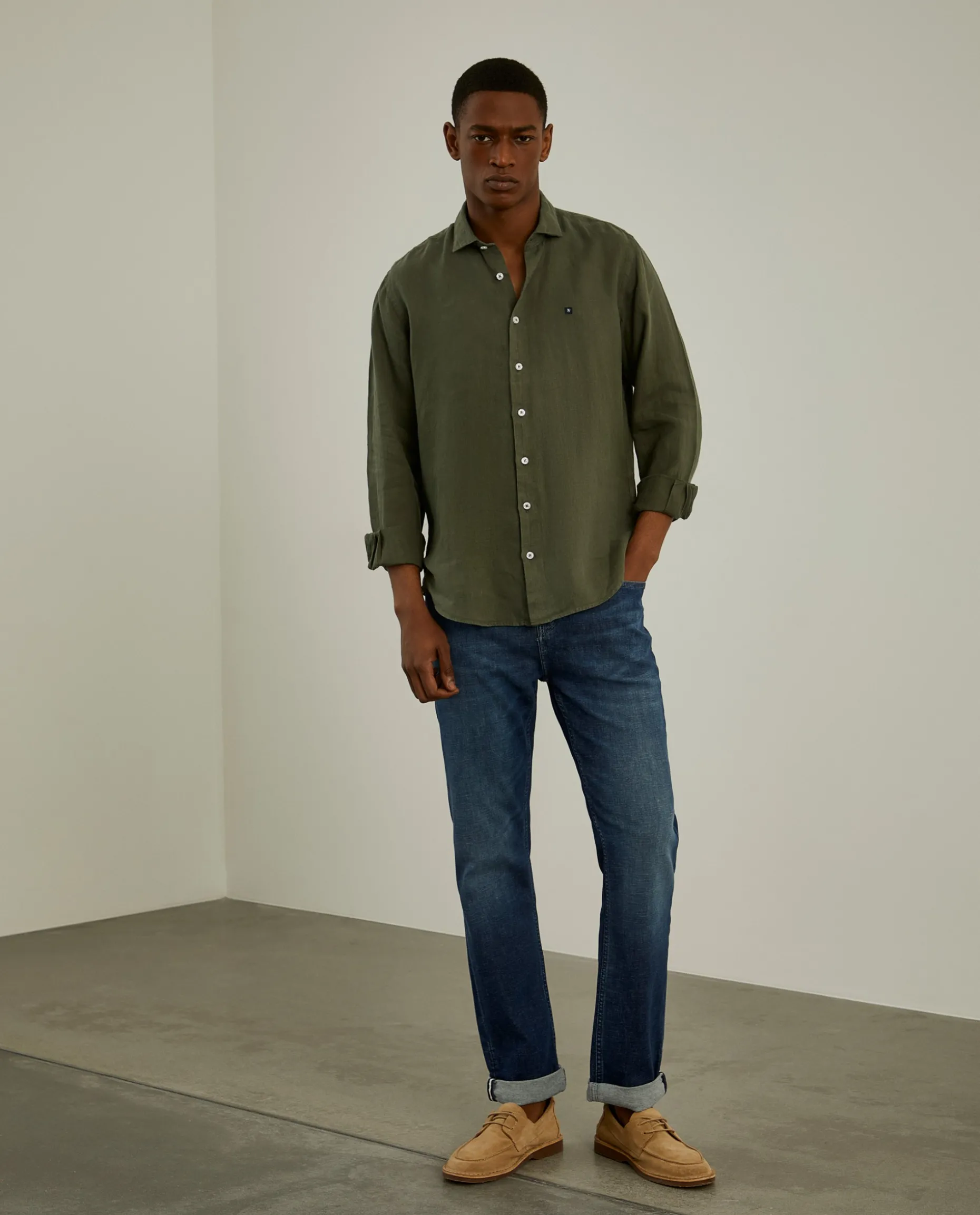 Calças denim regular fit|LION OF PORCHES Shop