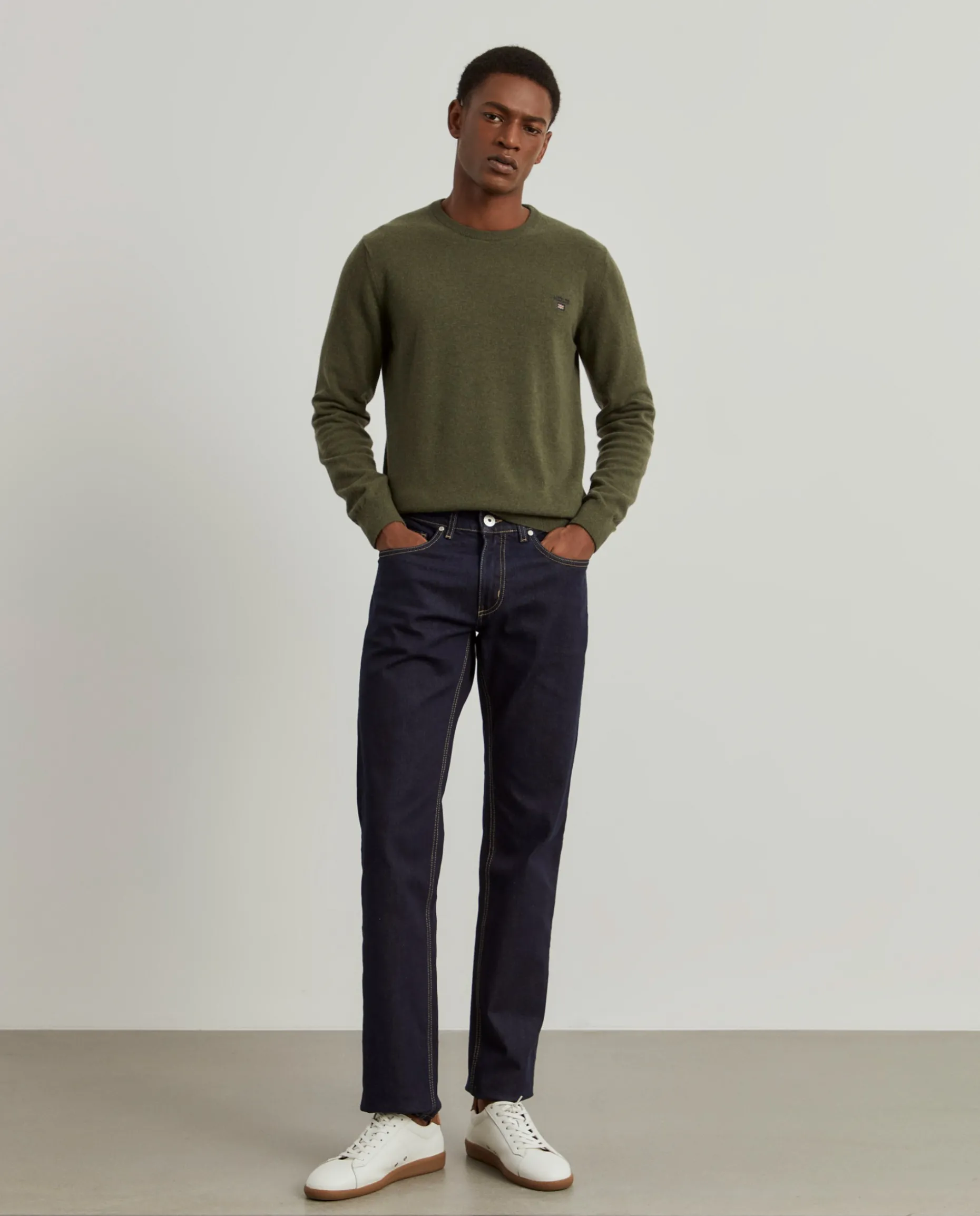 Calças denim regular fit|LION OF PORCHES Fashion