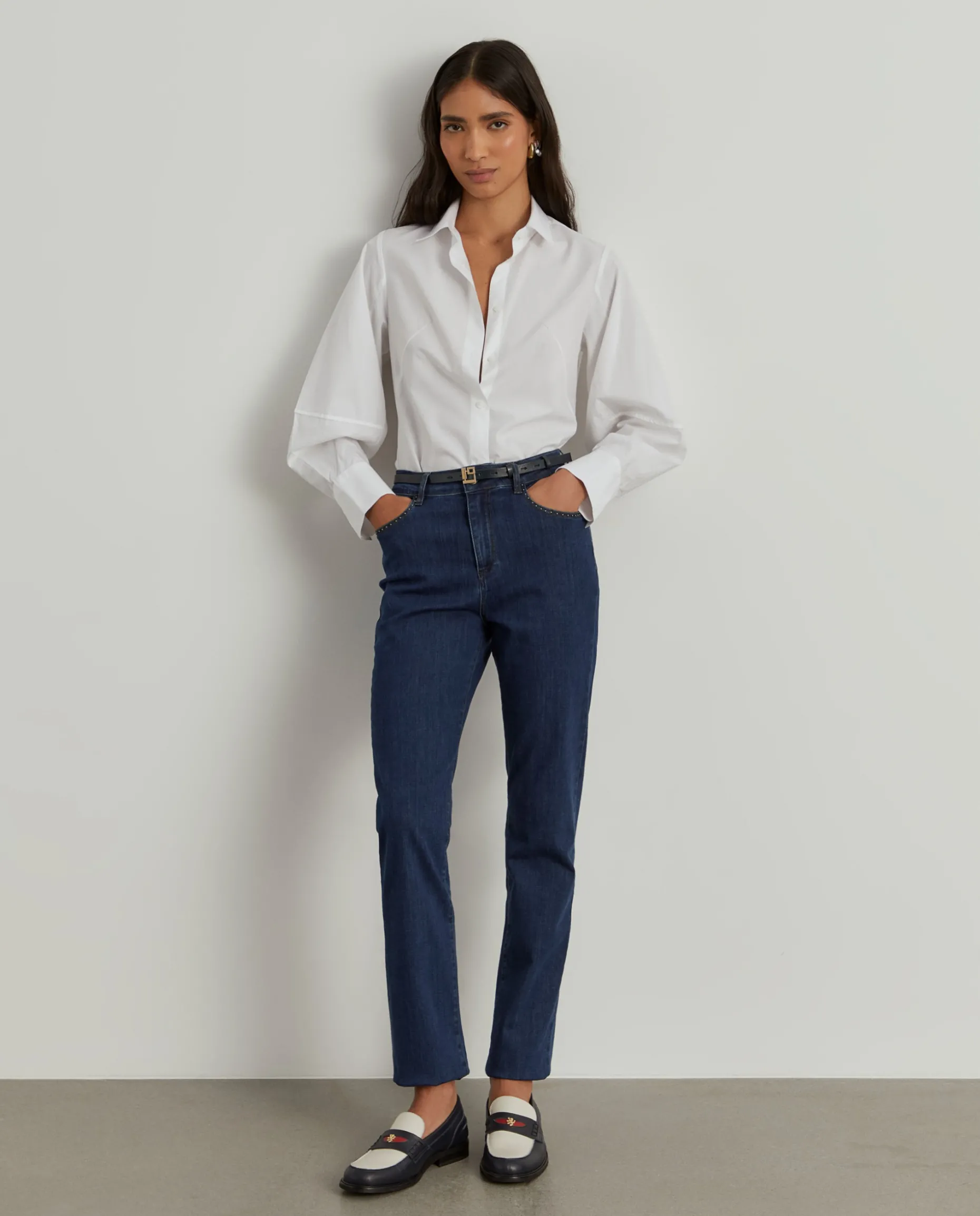 Calças denim regular fit|LION OF PORCHES Flash Sale