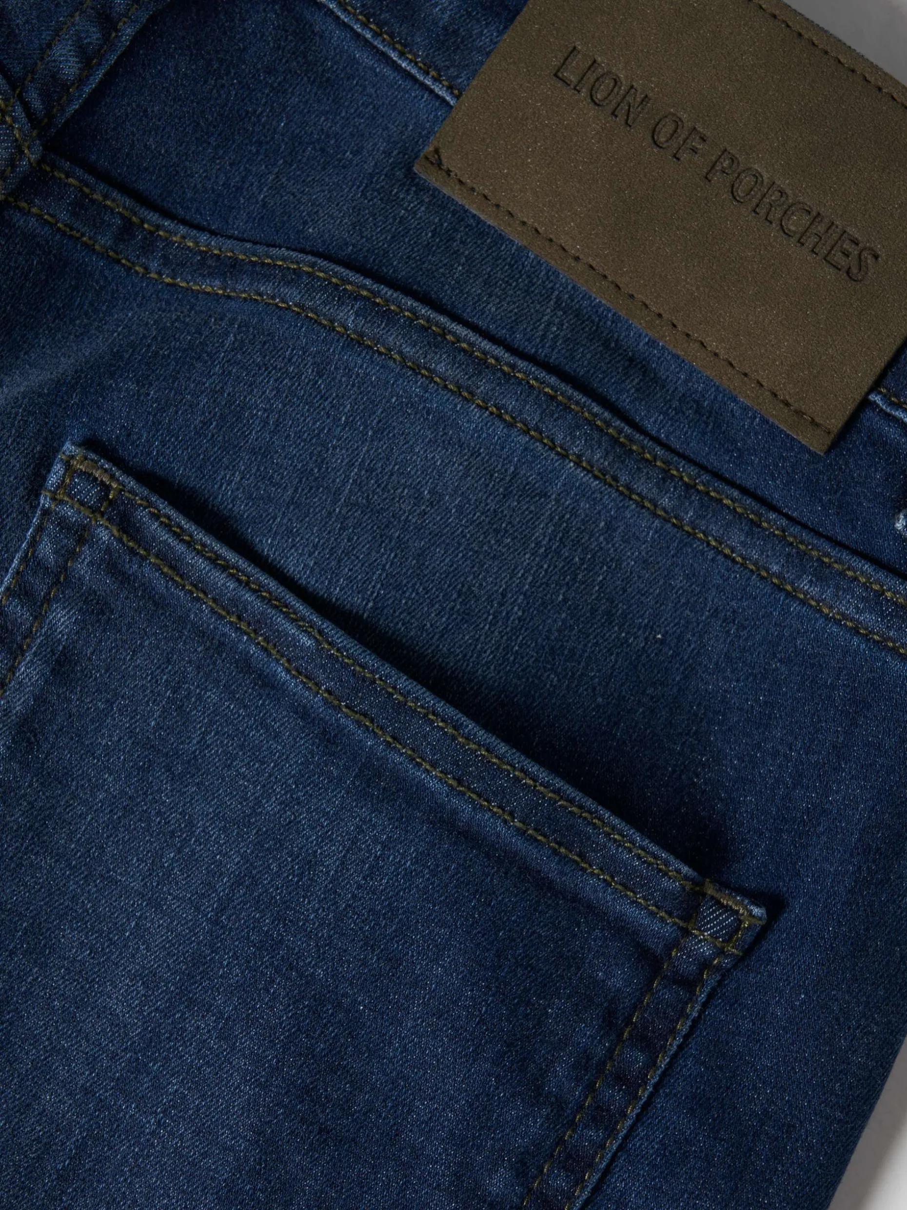 Calças denim regular fit|LION OF PORCHES Flash Sale