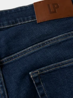 Calças denim regular fit lavagem escura|LION OF PORCHES Fashion