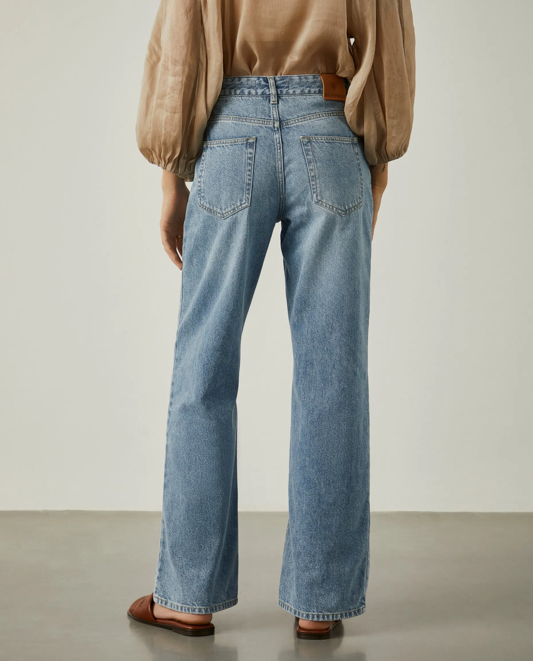Calças denim relaxed fit|LION OF PORCHES Sale