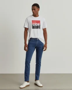 Calças denim slim fit|LION OF PORCHES Hot