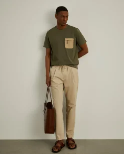 Calças jogger em malha técnica com cordão|LION OF PORCHES Best Sale
