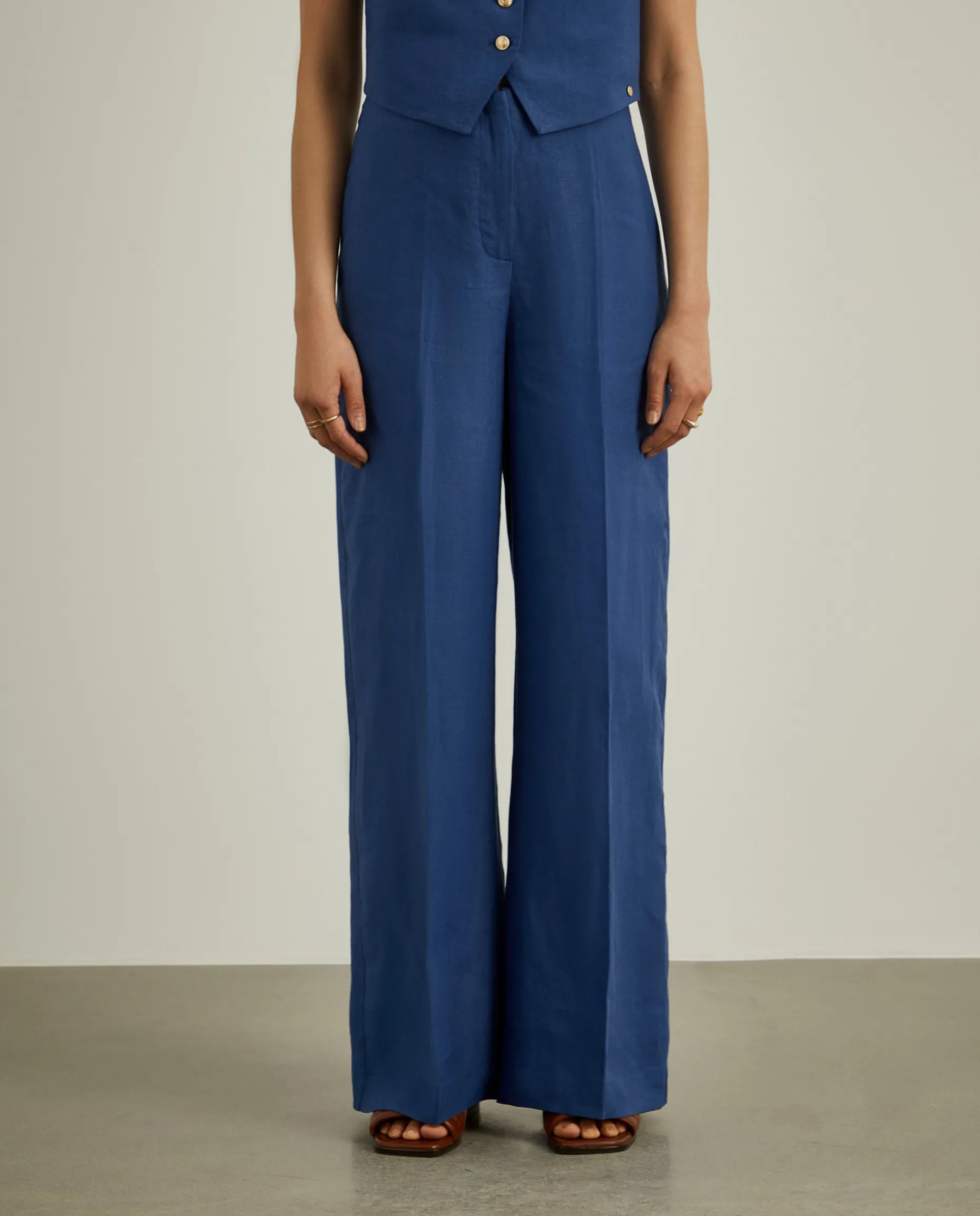 Calças pantalona 100% linho|LION OF PORCHES Online