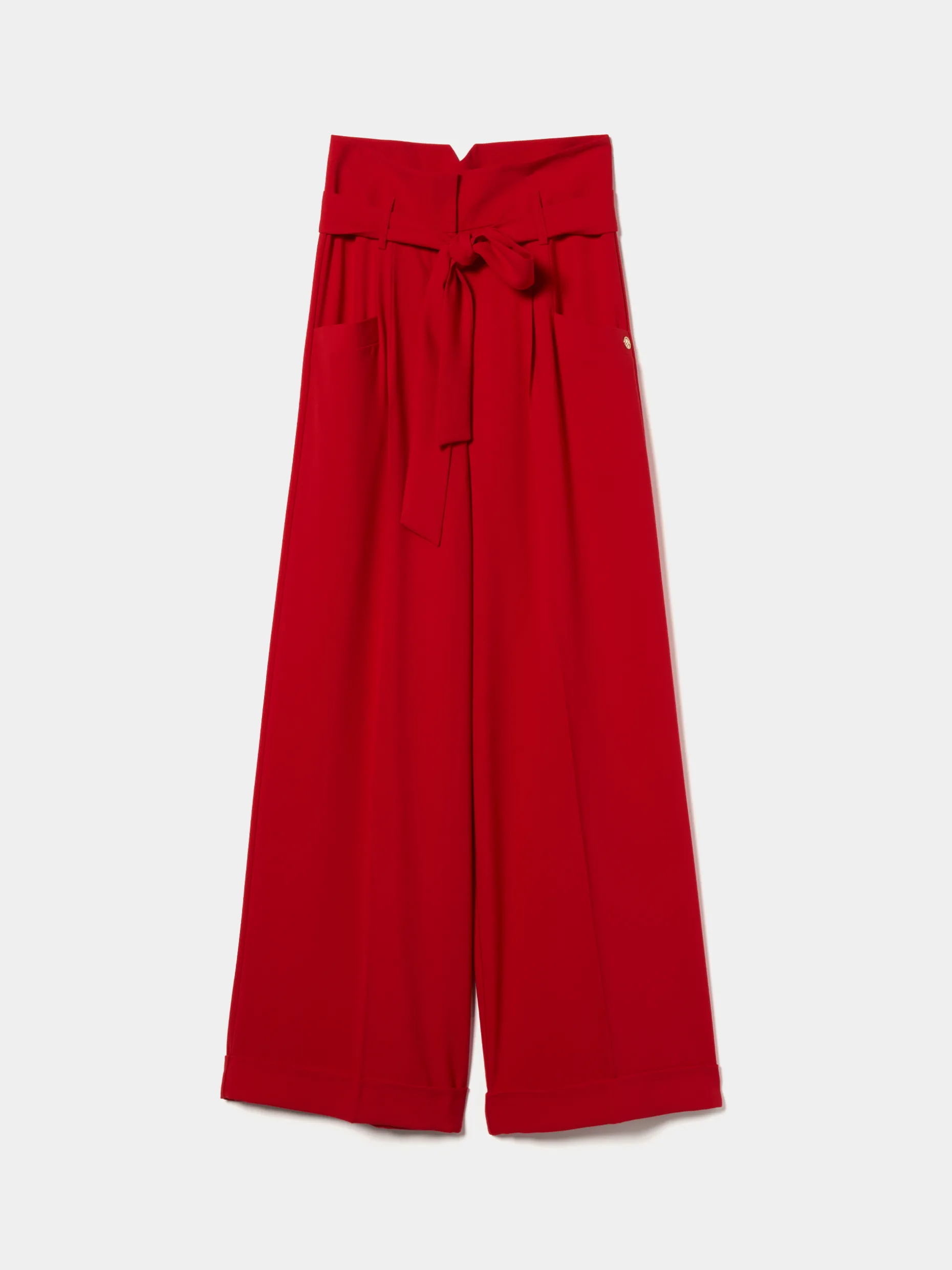 Calças pantalona com cinto|LION OF PORCHES Fashion
