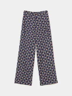 Calças pantalona com padrão geométrico|LION OF PORCHES Cheap