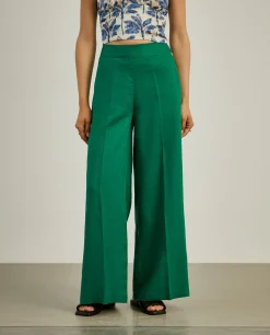 Calças pantalona em linho|LION OF PORCHES Discount