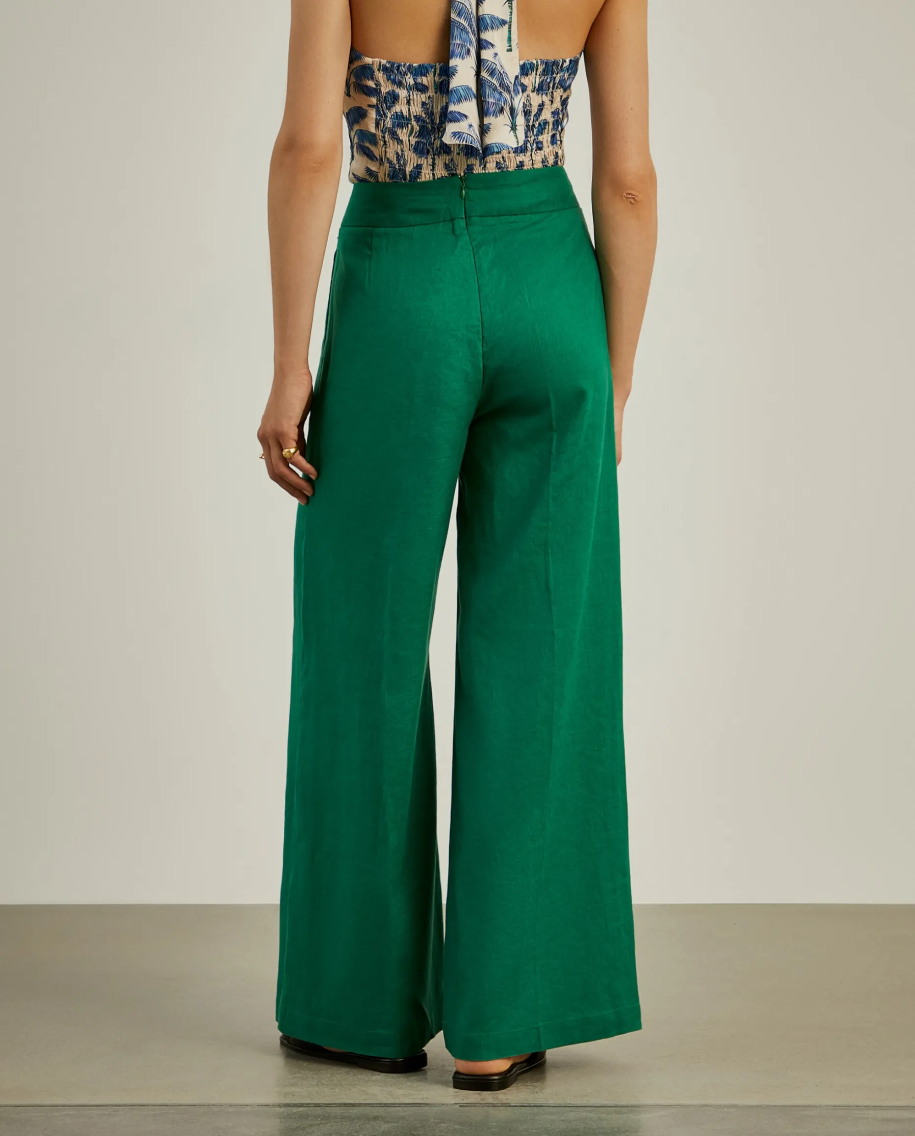 Calças pantalona em linho|LION OF PORCHES Discount