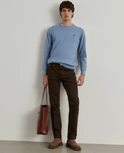 Calças regular fit com cinco bolsos|LION OF PORCHES Shop