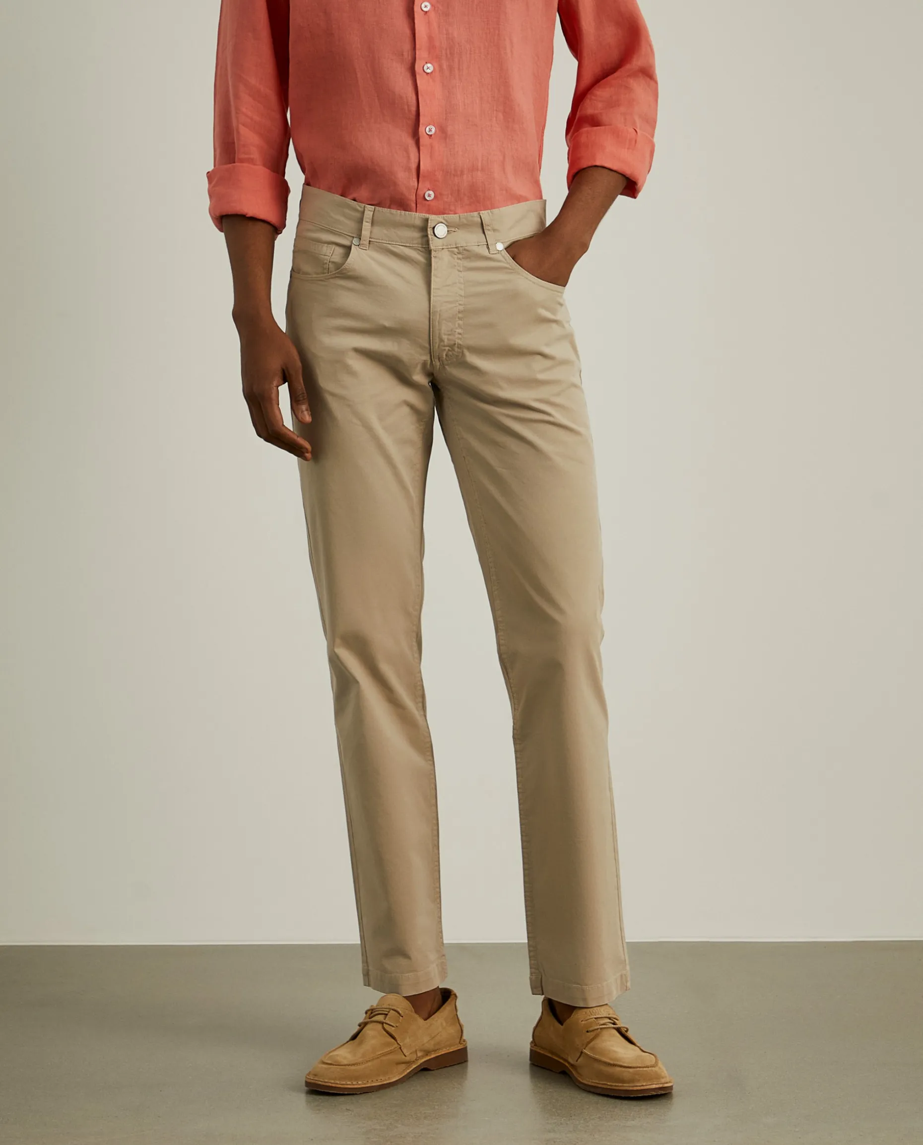 Calças regular fit com cinco bolsos|LION OF PORCHES Clearance