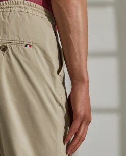 Calças regular fit de algodão com cordão|LION OF PORCHES Store