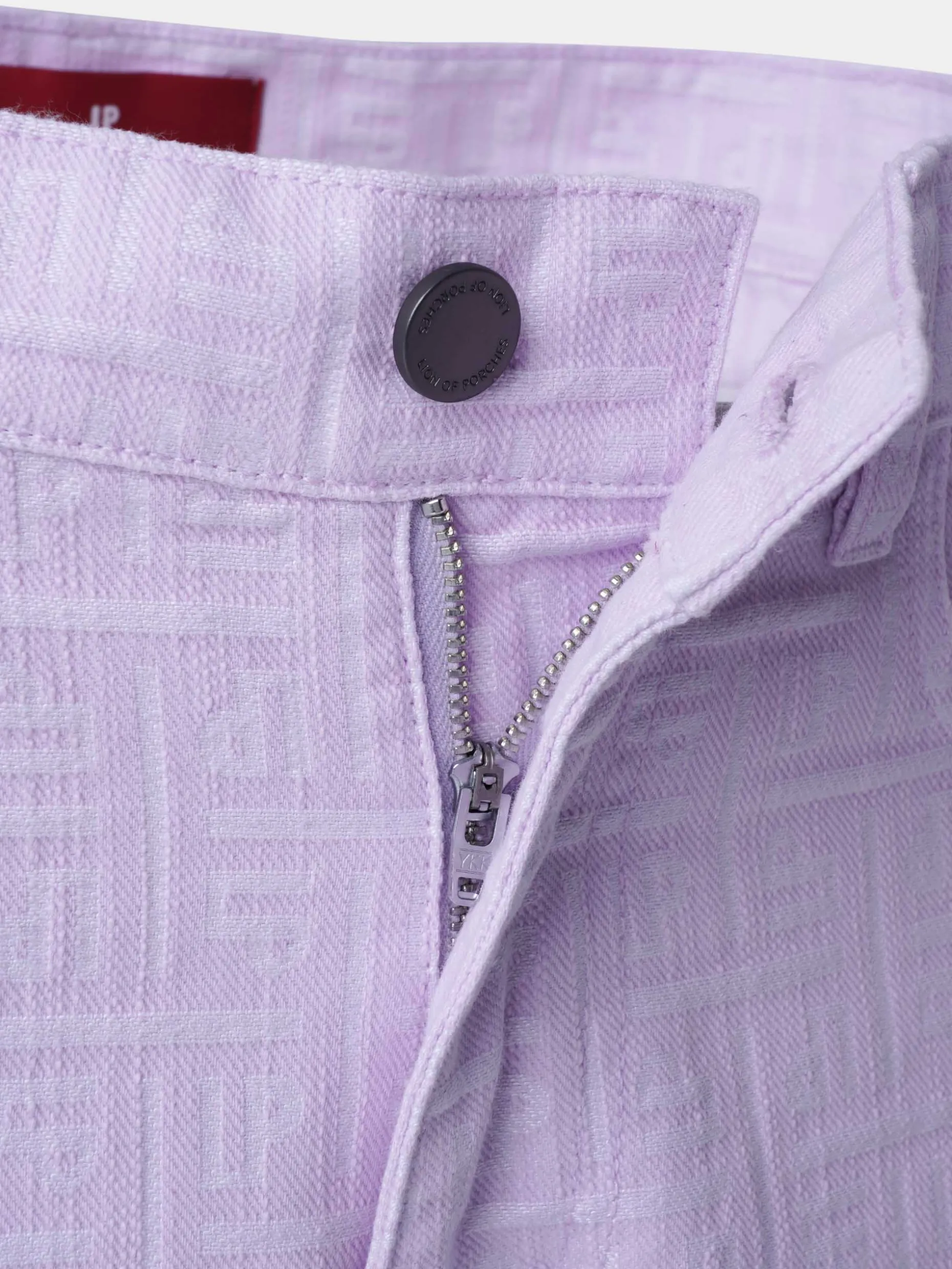 Calças regular fit denim com monogramas|LION OF PORCHES Outlet