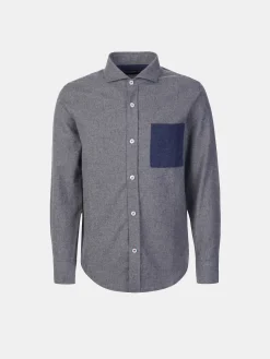 Camisa com bolso em contraste|LION OF PORCHES Cheap