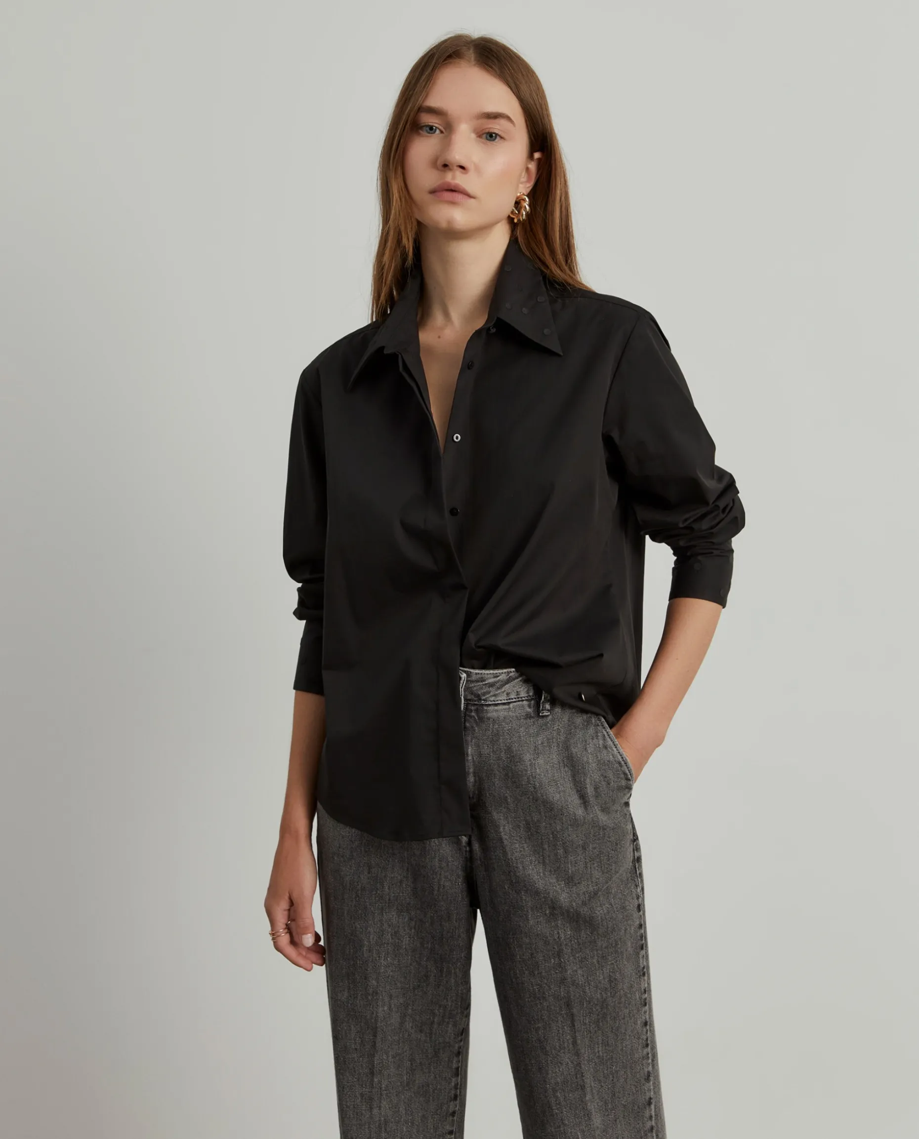 Camisa com punhos bordados|LION OF PORCHES Outlet