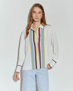 Camisa com riscas coloridas|LION OF PORCHES Sale