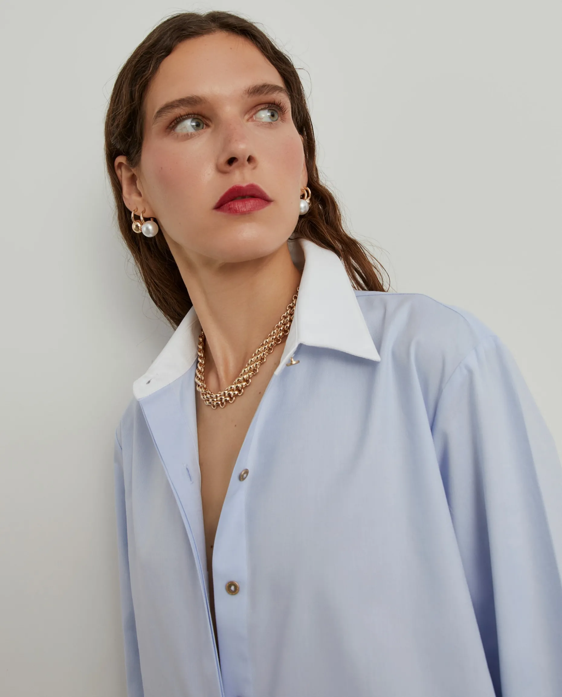 Camisa de algodão color block|LION OF PORCHES Shop