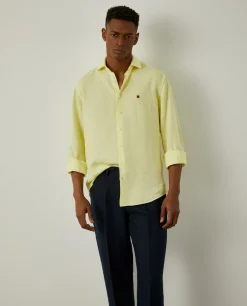 Camisa de linho slim fit|LION OF PORCHES Best