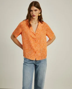 Camisa de manga curta com micro padrão|LION OF PORCHES Online