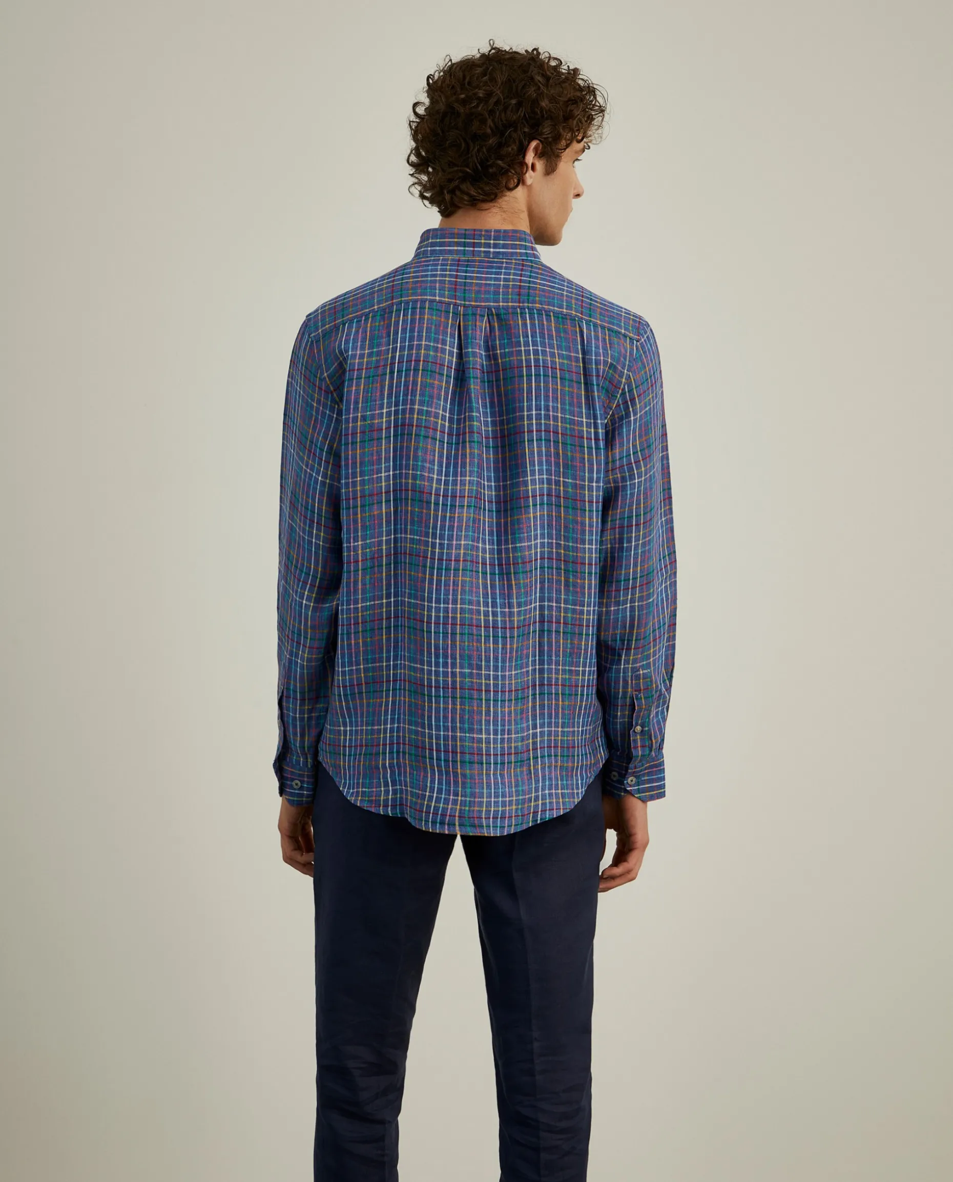 Camisa de quadrados regular fit em linho|LION OF PORCHES Best