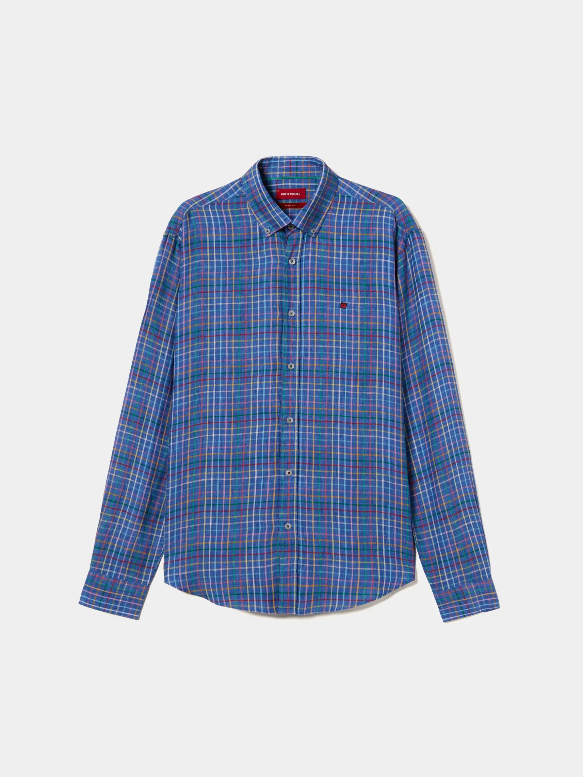 Camisa de quadrados regular fit em linho|LION OF PORCHES Best