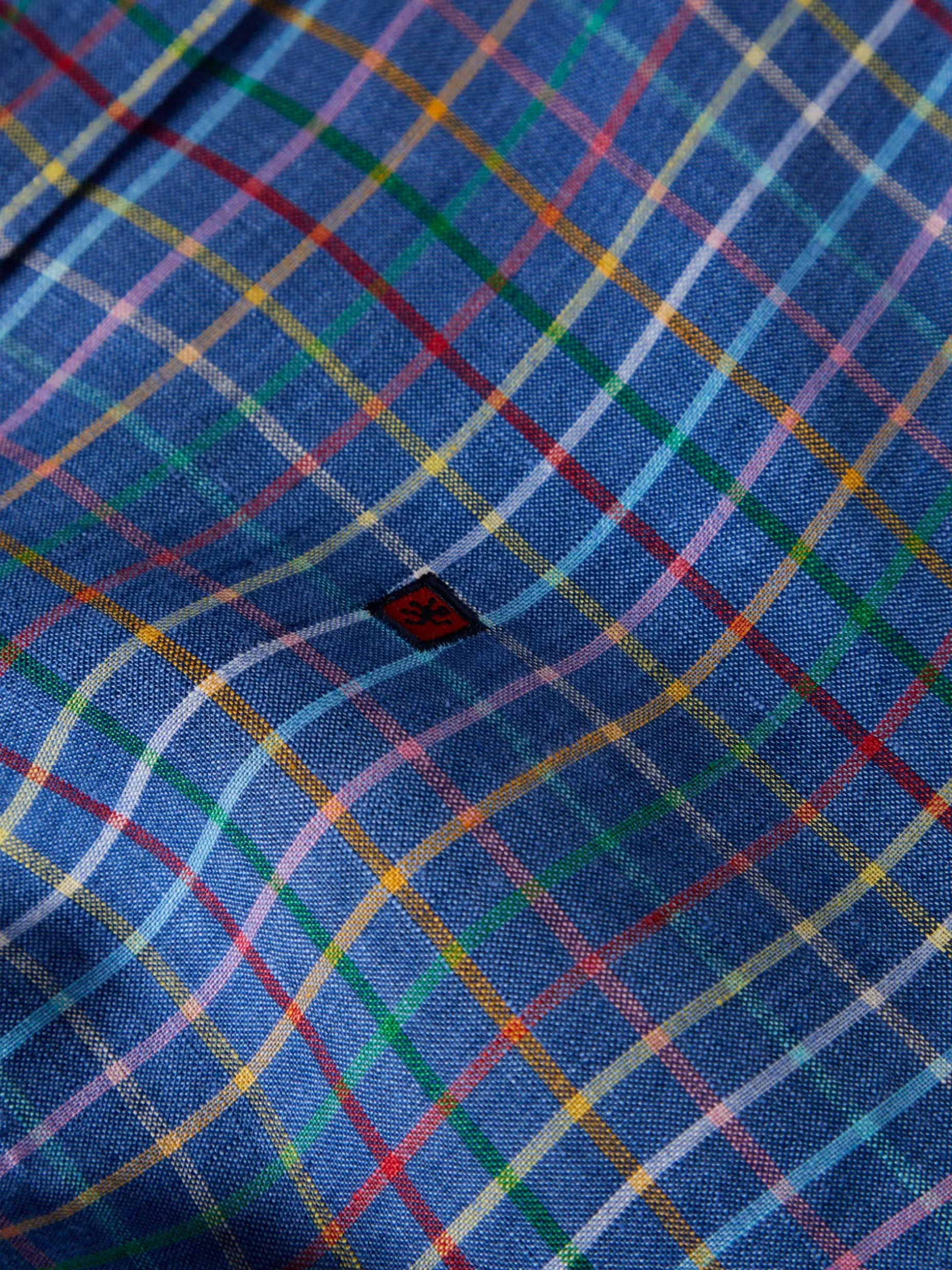 Camisa de quadrados regular fit em linho|LION OF PORCHES Best