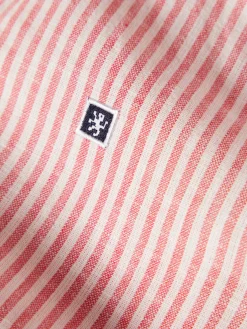 Camisa de riscas com gola mandarim|LION OF PORCHES Outlet
