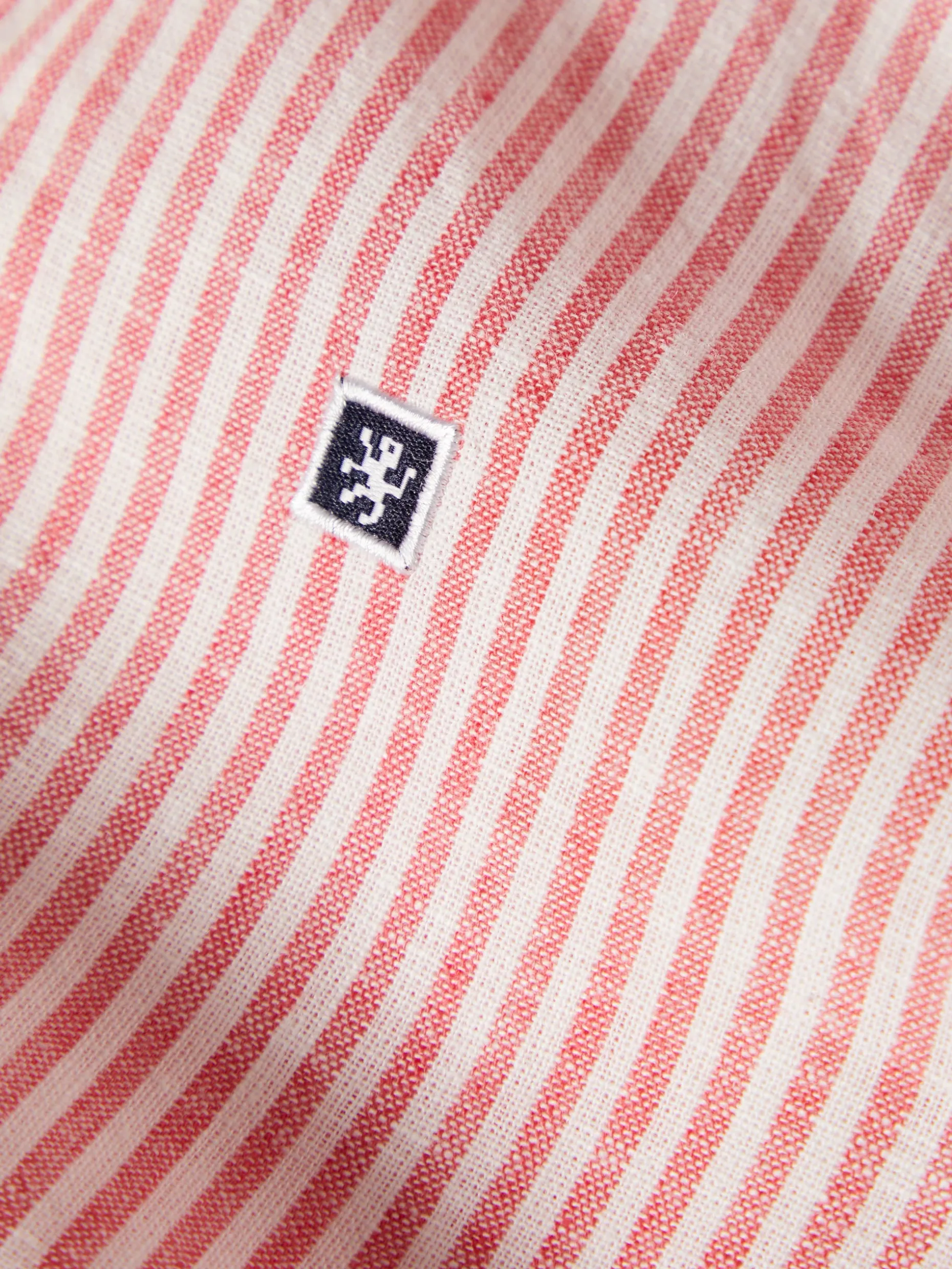 Camisa de riscas com gola mandarim|LION OF PORCHES Outlet