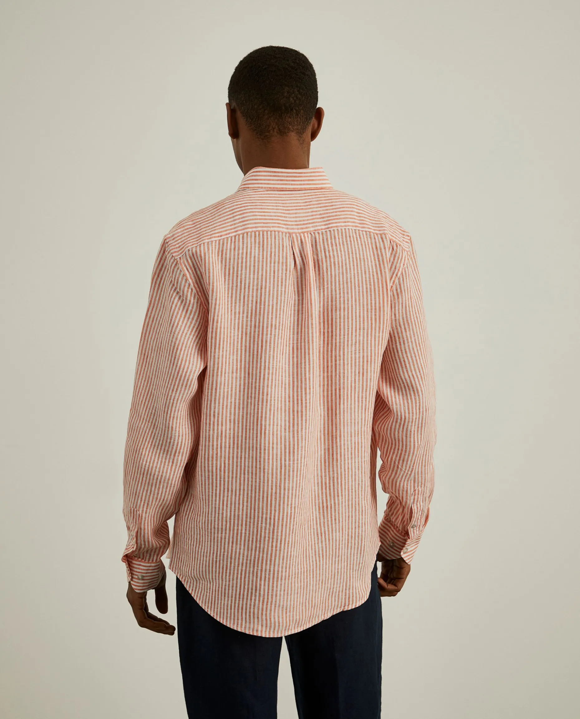 Camisa de riscas em linho|LION OF PORCHES Best Sale