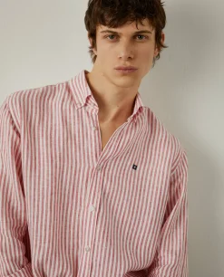 Camisa de riscas em linho|LION OF PORCHES Clearance