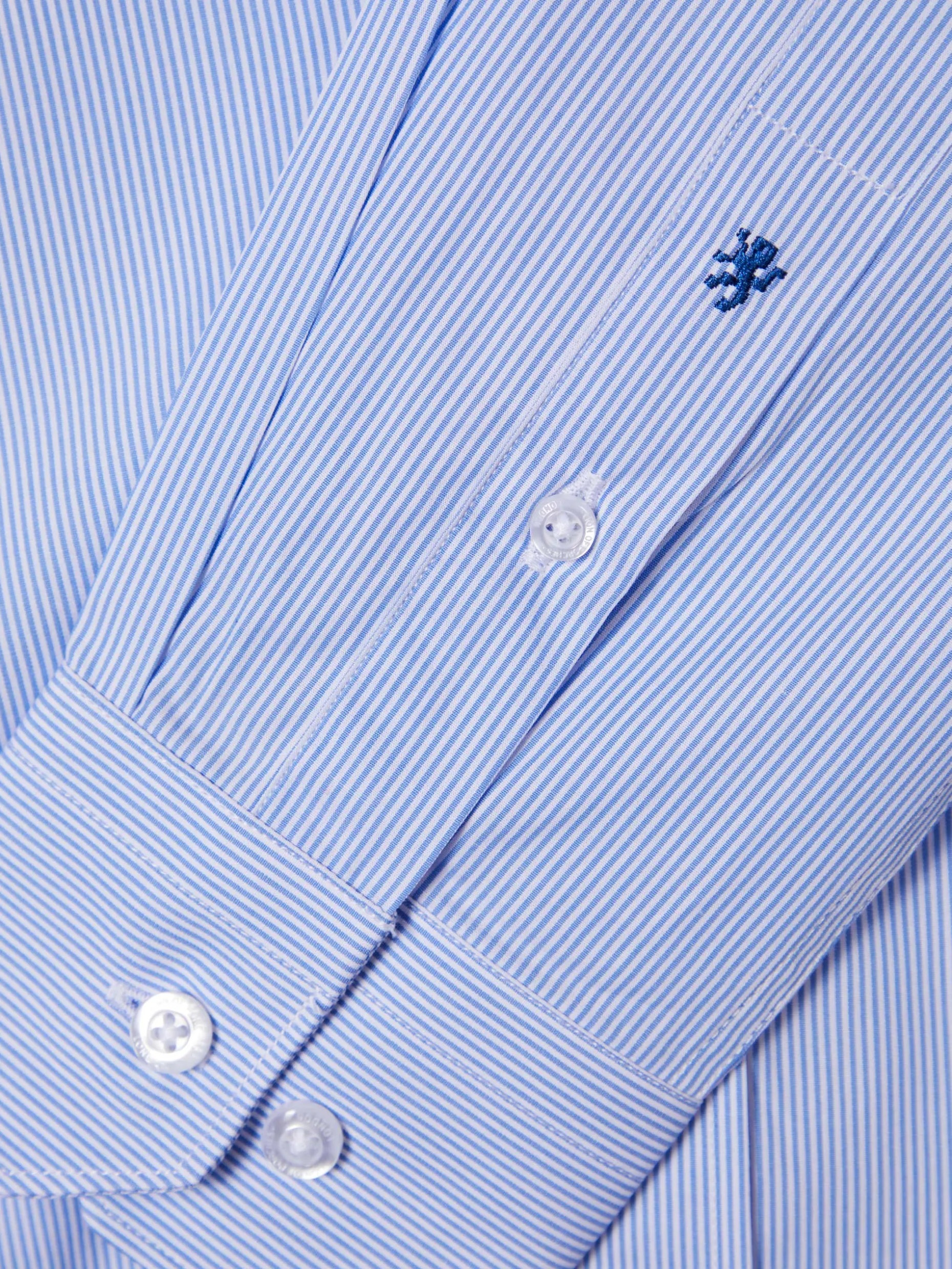 Camisa de riscas slim fit em popelina|LION OF PORCHES Outlet