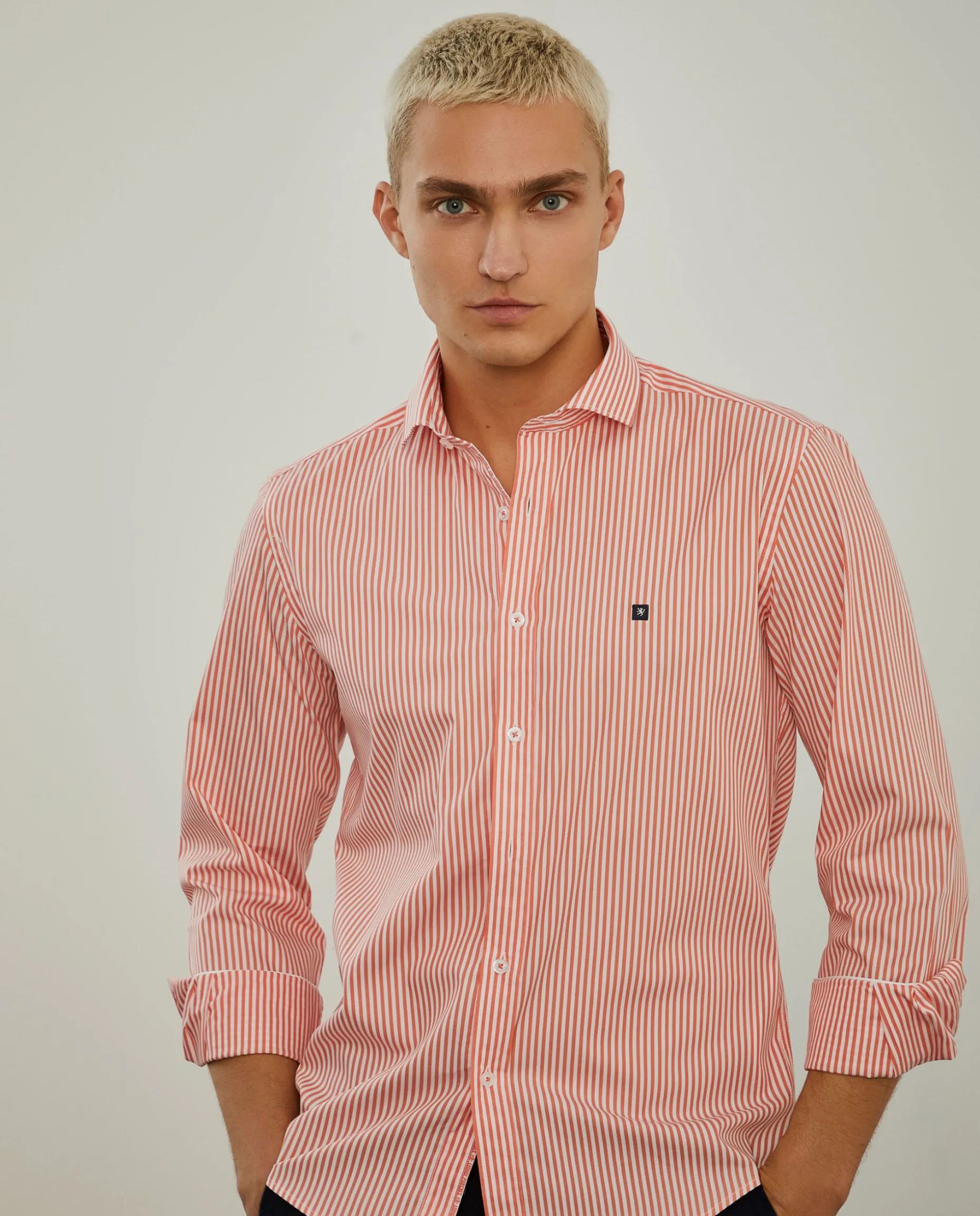 Camisa de riscas slim fit|LION OF PORCHES Fashion
