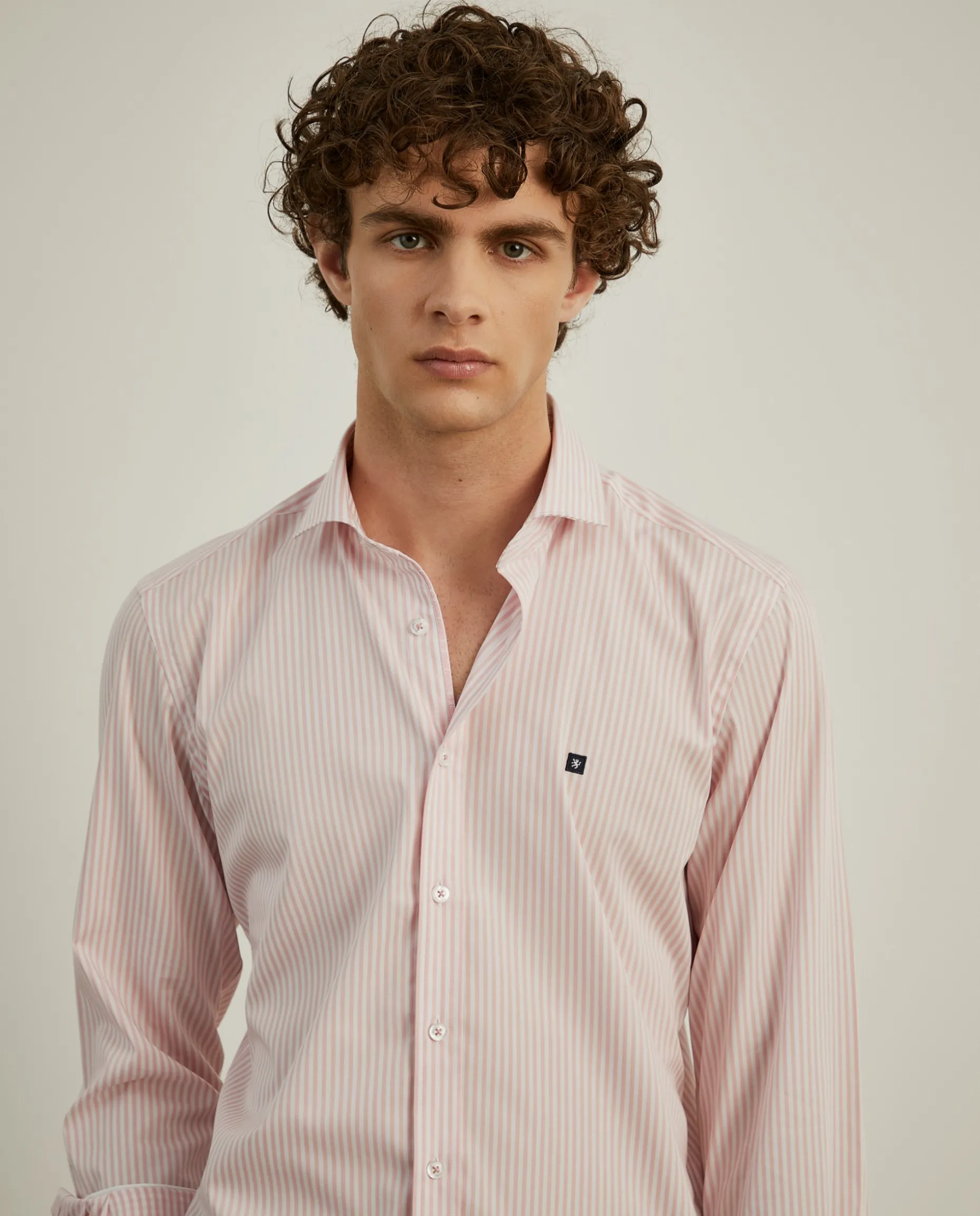 Camisa de riscas slim fit|LION OF PORCHES New