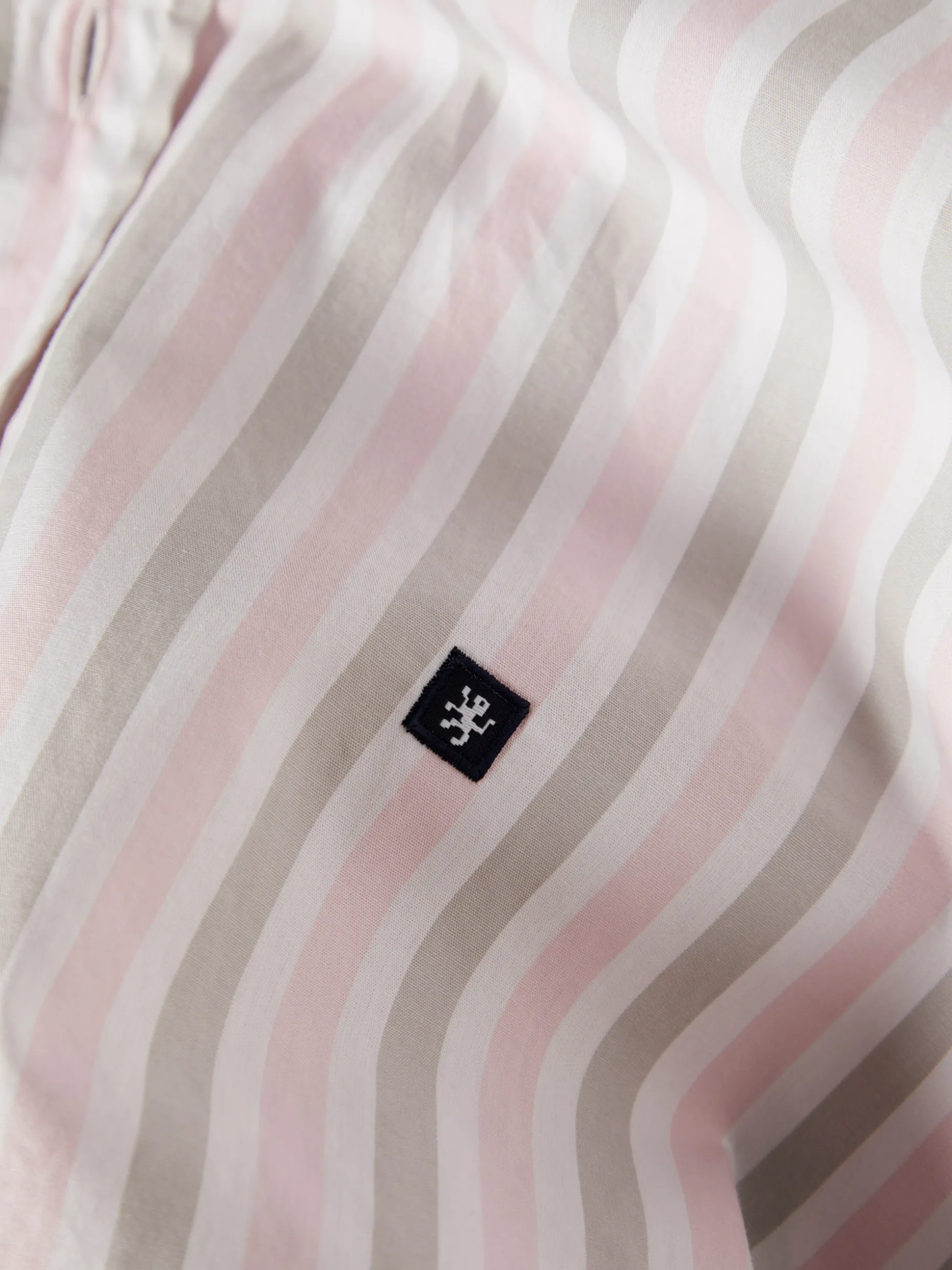 Camisa de riscas slim fit em popelina|LION OF PORCHES Fashion