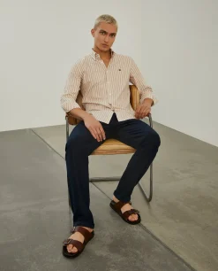 Camisa de riscas slim fit|LION OF PORCHES Clearance