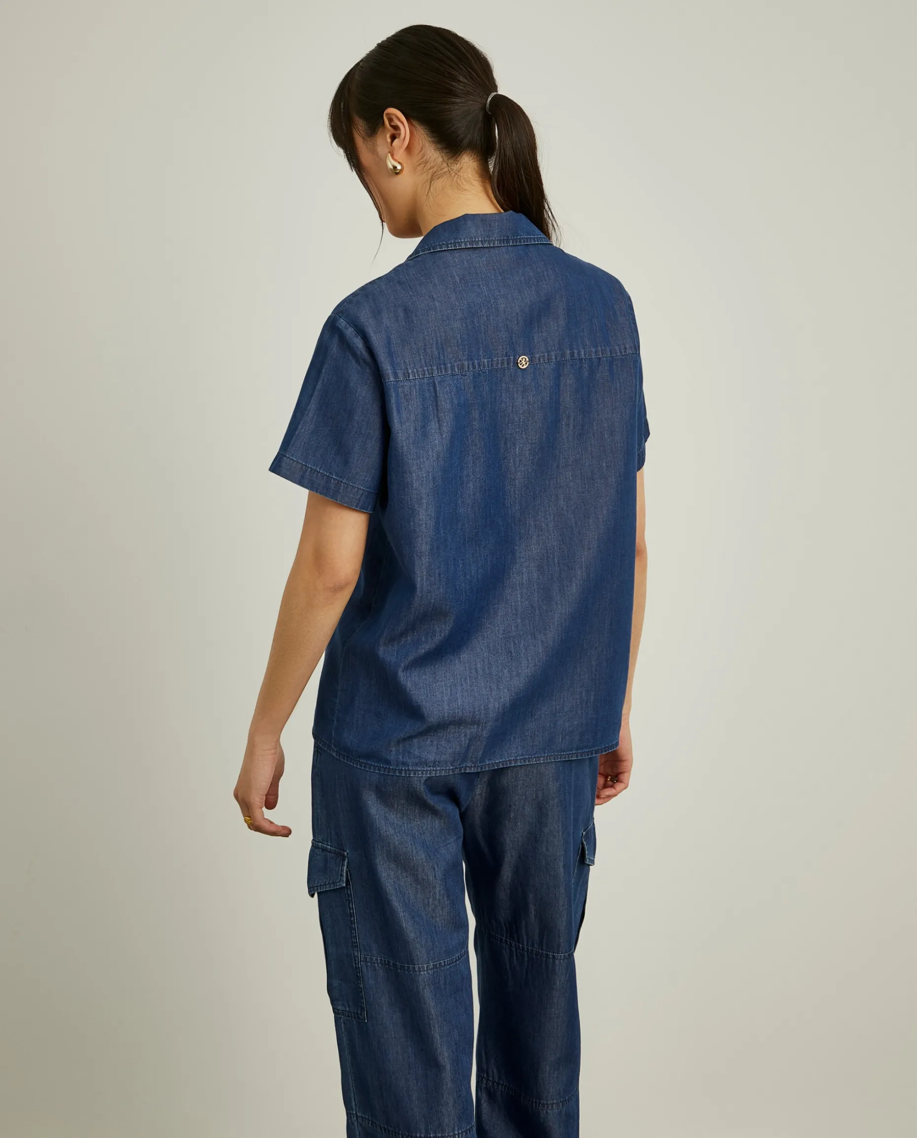 Camisa denim de manga curta|LION OF PORCHES Cheap