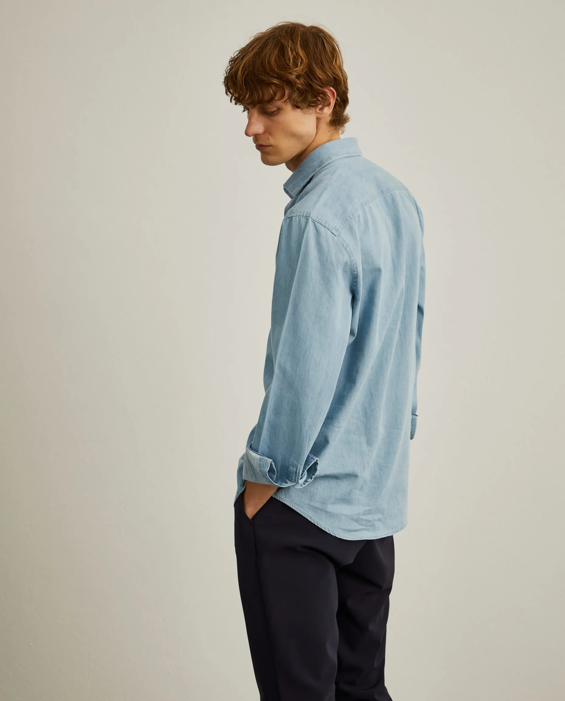 Camisa denim slim fit|LION OF PORCHES Sale