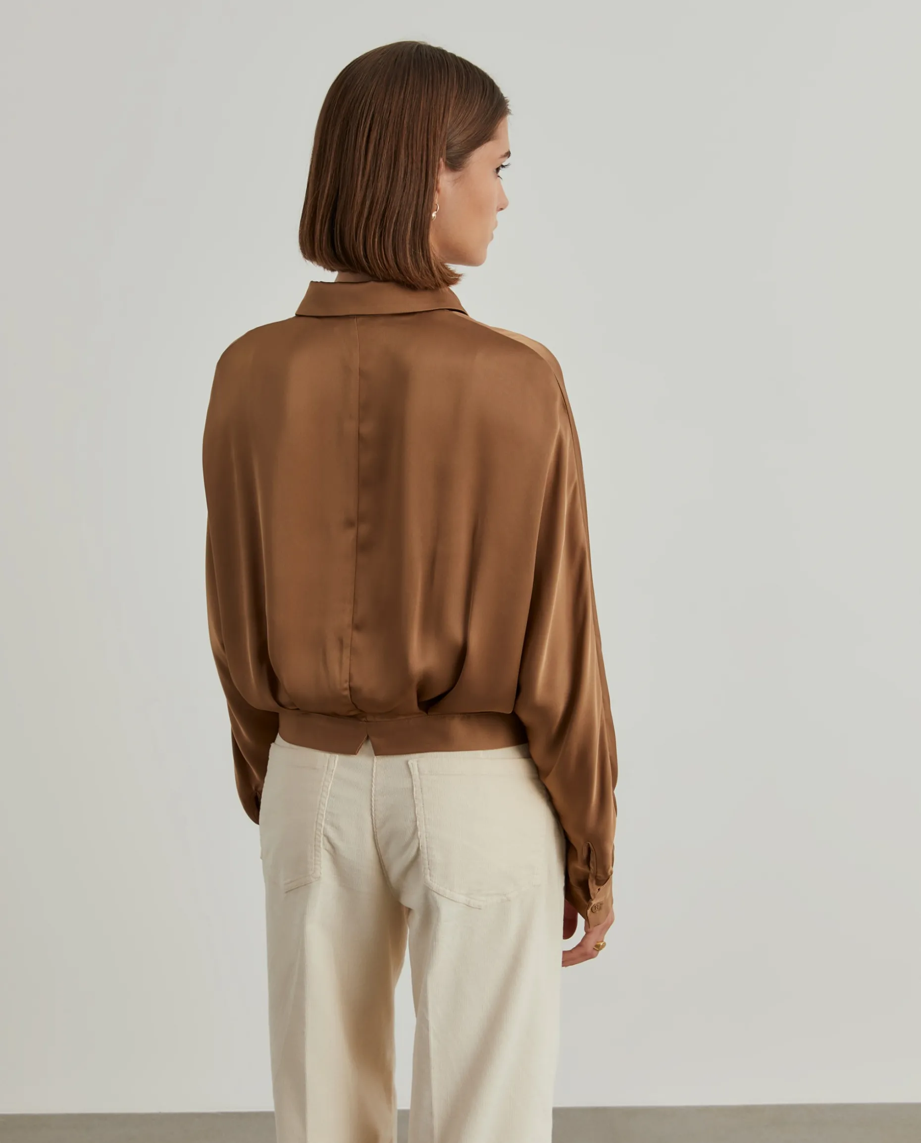Camisa fluida acetinada|LION OF PORCHES Cheap