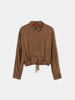 Camisa fluida acetinada|LION OF PORCHES Cheap