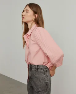 Camisa manga abalonada com nervuras|LION OF PORCHES Fashion
