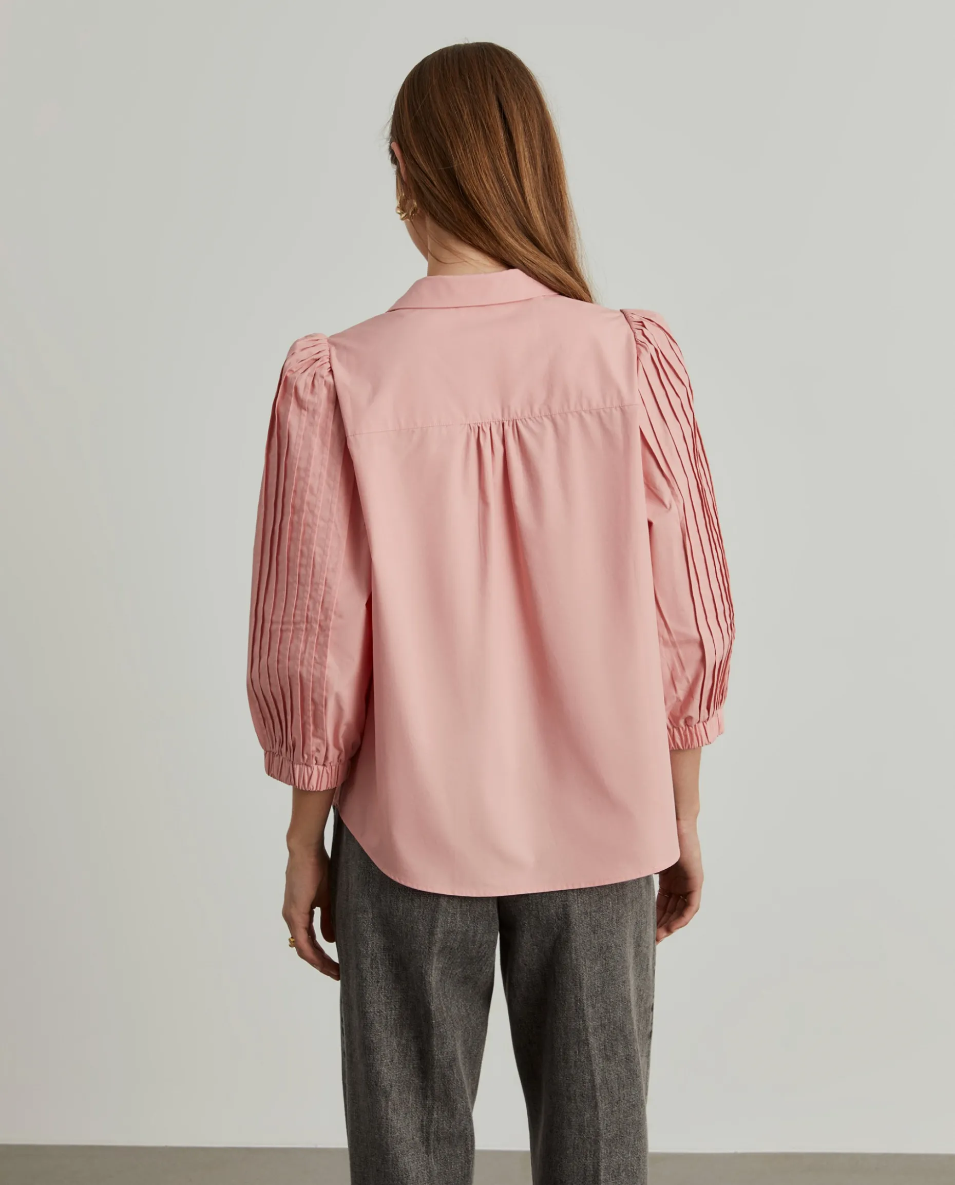 Camisa manga abalonada com nervuras|LION OF PORCHES Fashion