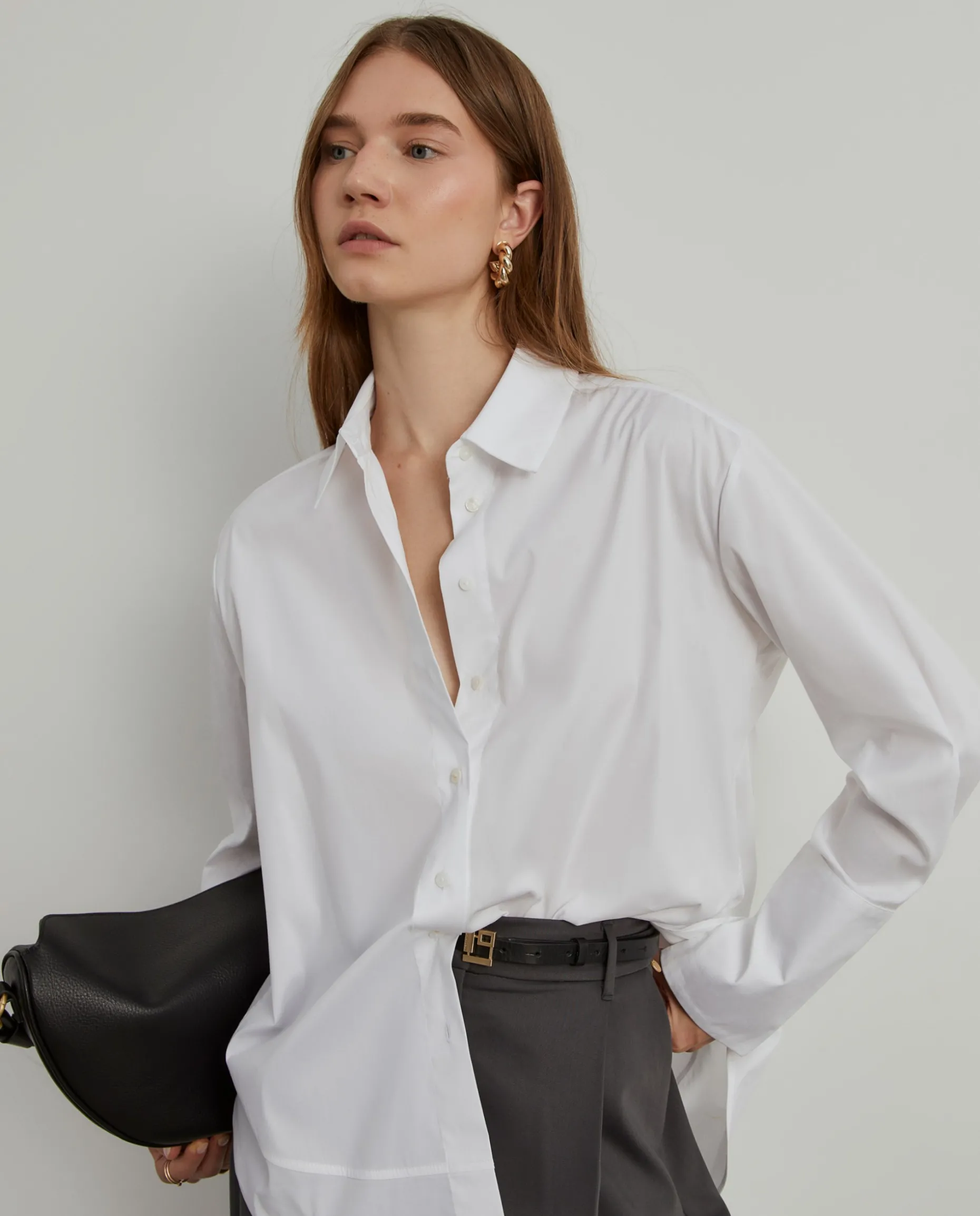 Camisa oversize assimétrica|LION OF PORCHES Fashion