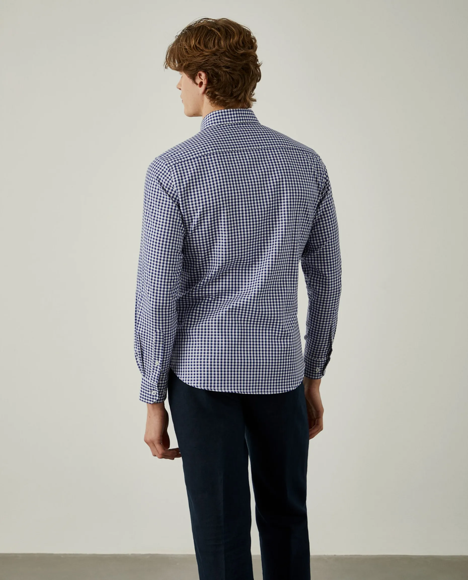 Camisa oxford aos quadrados slim fit|LION OF PORCHES Flash Sale