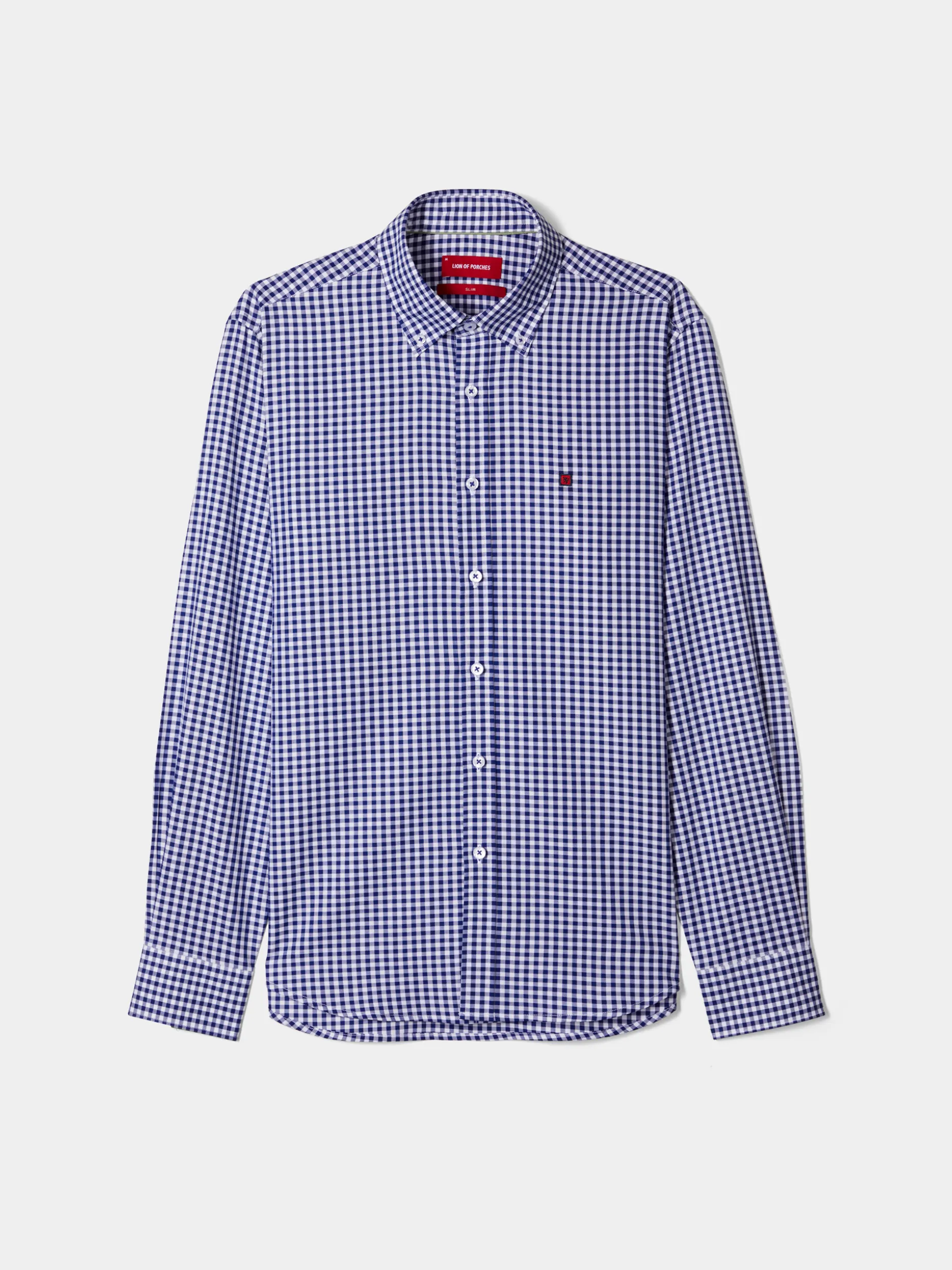 Camisa oxford aos quadrados slim fit|LION OF PORCHES Flash Sale